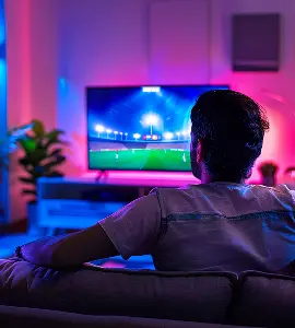 Relaxing at home online