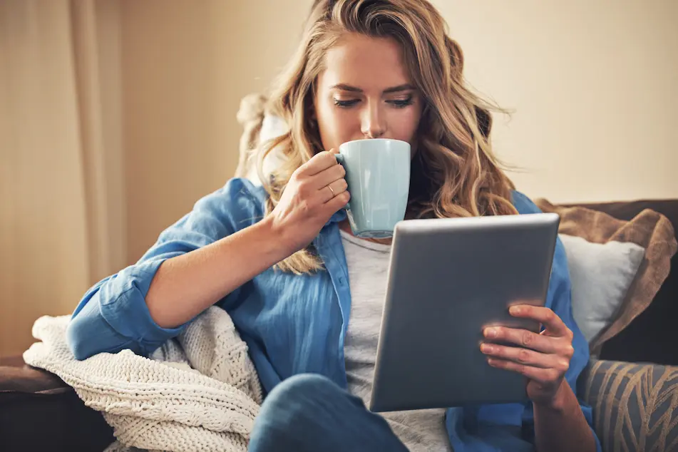A family at home connected with Opus Broadband