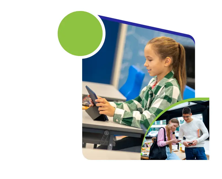 Students online in a connected school